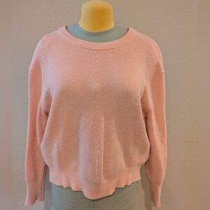 Elodie Peach Knit Sweater, Size L